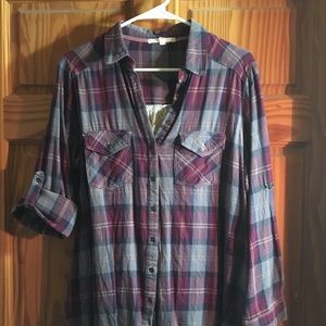 Hint of Mint flannel shirt